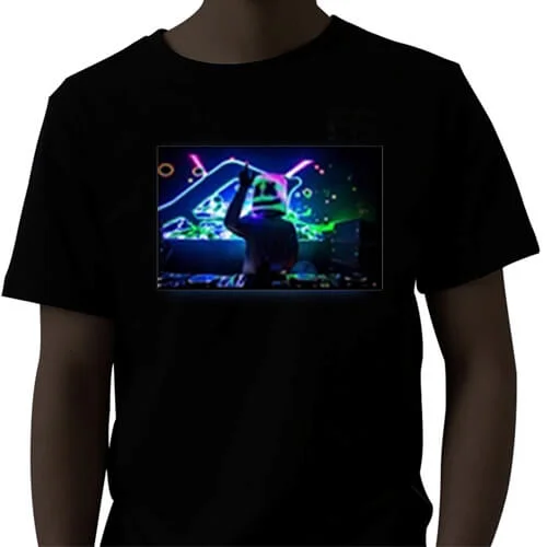 חולצה אקולייזר מרשמלו Lighting LED Shirt, דגם DJ מרשמלו