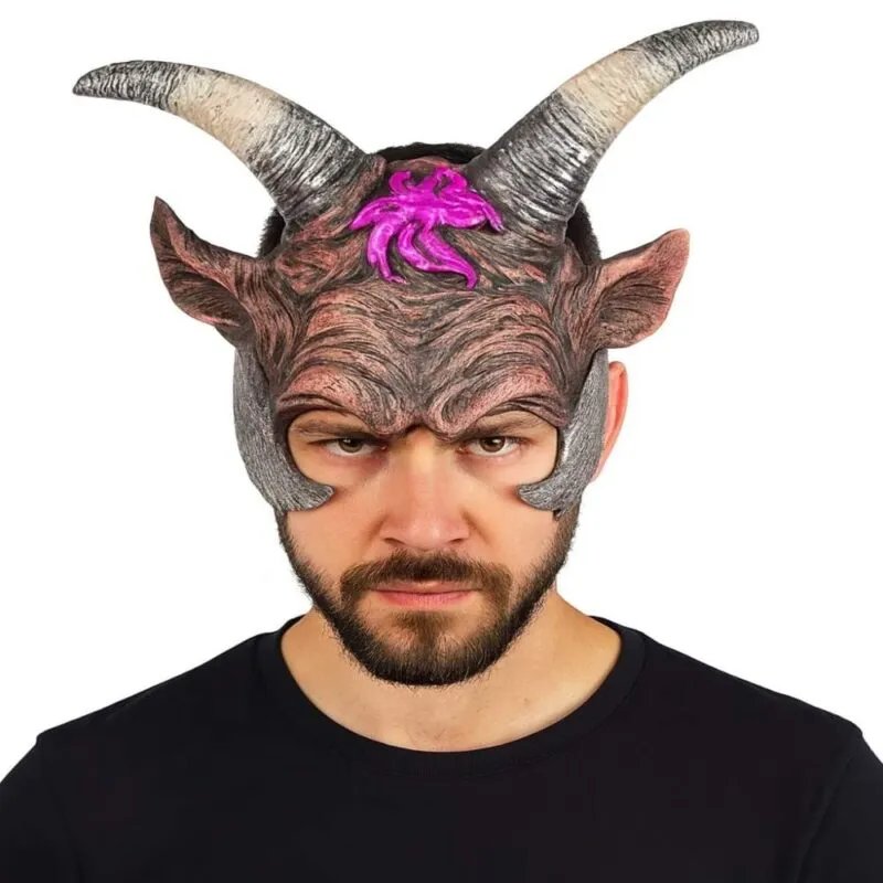 מסכת תיש שטני עם קרניים PU