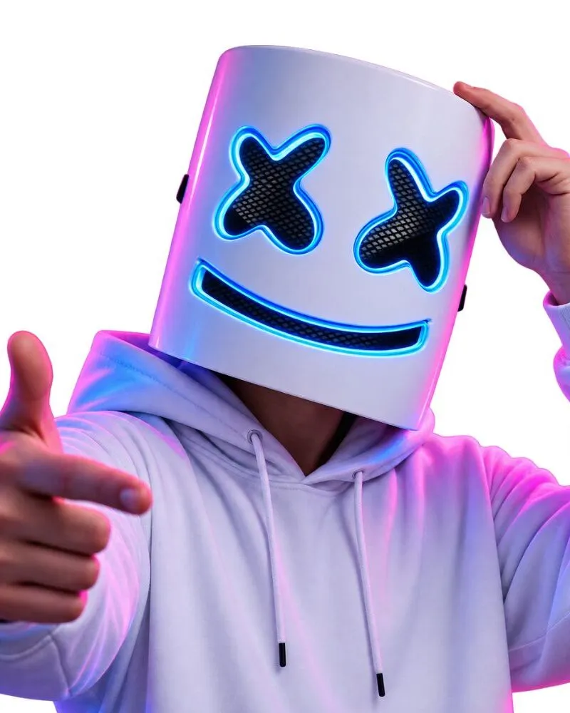 מסכת DJ Marshmello עם אורות לד