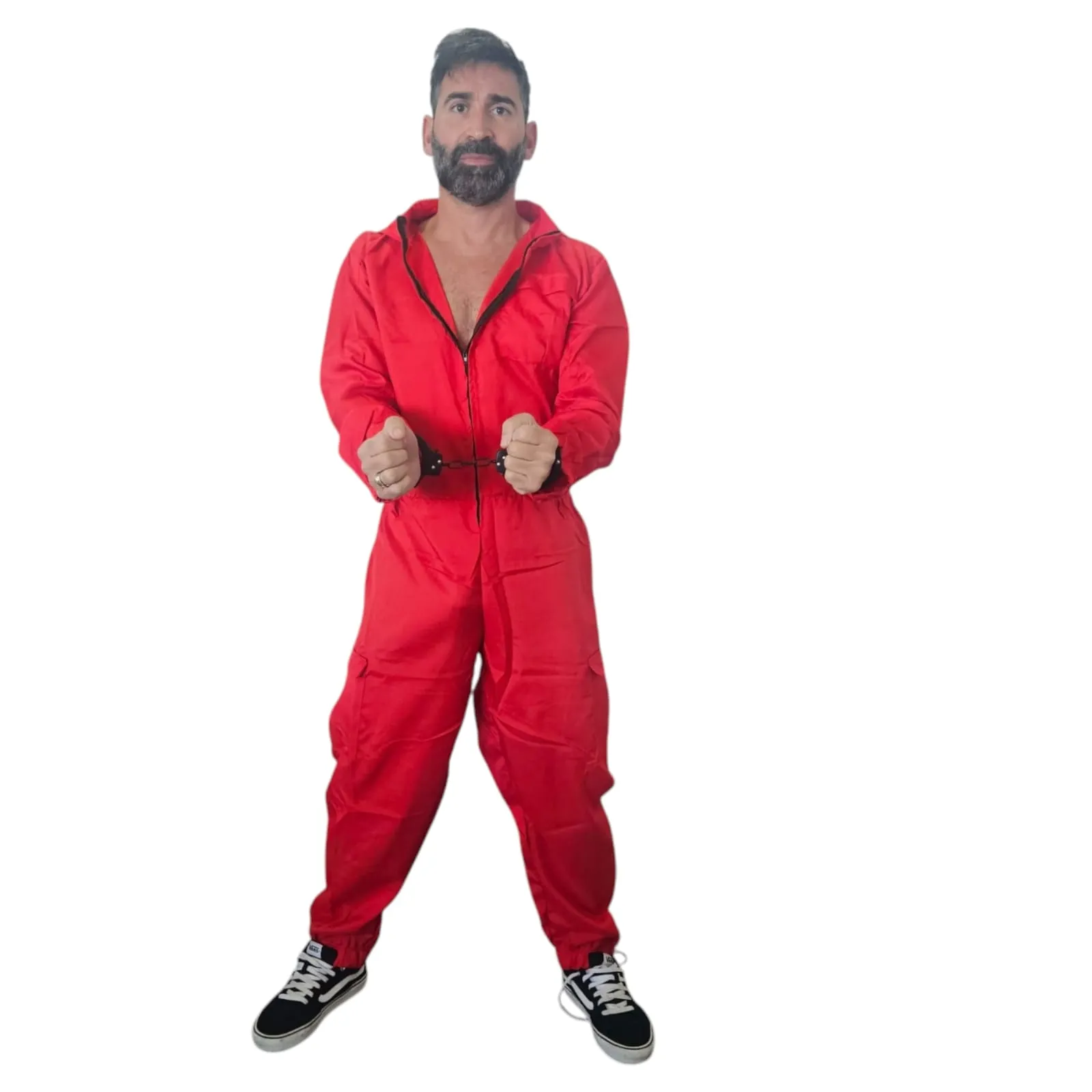 אוברול אדום למבוגרים תמונה 8