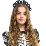קשת גולגולות פרחים שחורים מעוצבת