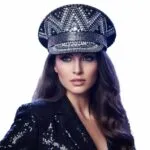 כובע מידברן נוצץ ומעוצב באבנים תמונה 3
