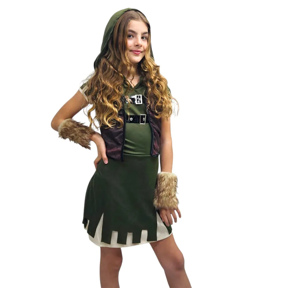 תחפושת ציידת לילדות תמונה 3