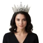 כתר מלכותי יוקרתי, כסף-זהב / קריסטלים צבעוניים תמונה 2