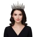 כתר מלכותי יוקרתי, כסף-זהב / קריסטלים צבעוניים