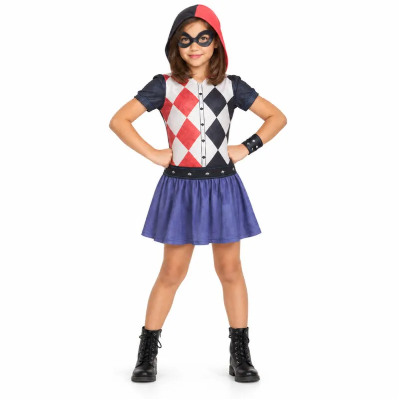 תחפושת הארלי קווין DC Super Hero Girls של Rubie's לילדות