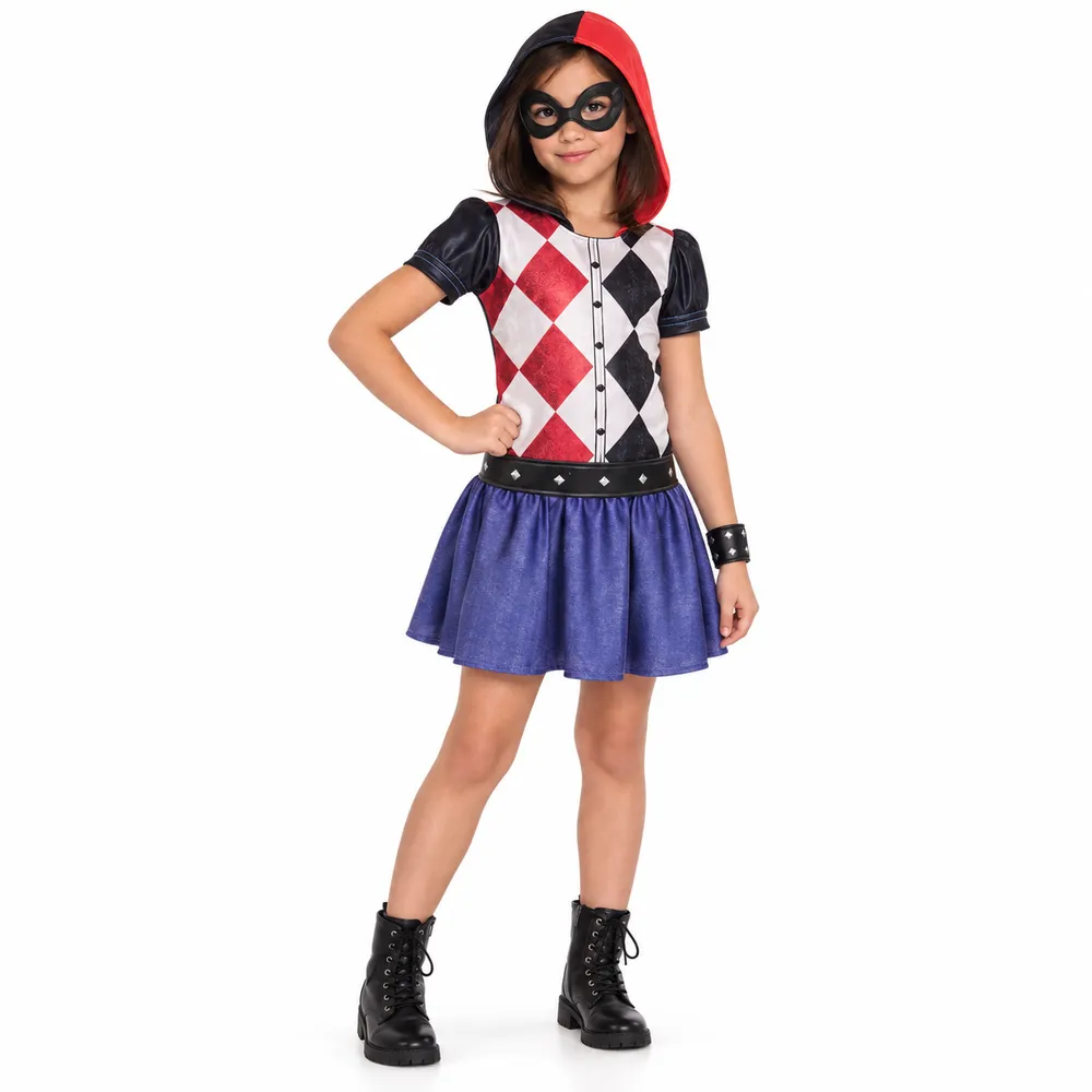 תחפושת הארלי קווין DC Super Hero Girls של Rubie's לילדות