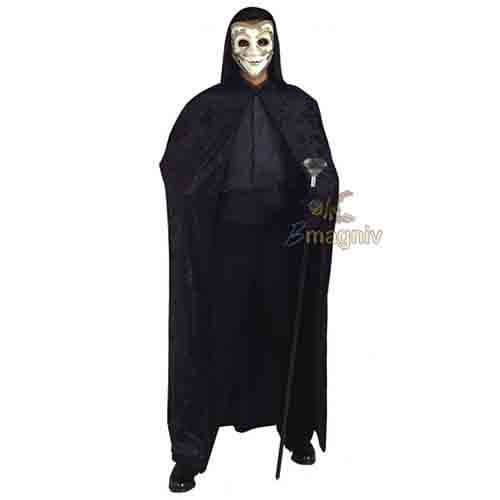 ברדס שחור ארוך מהודר לגבר