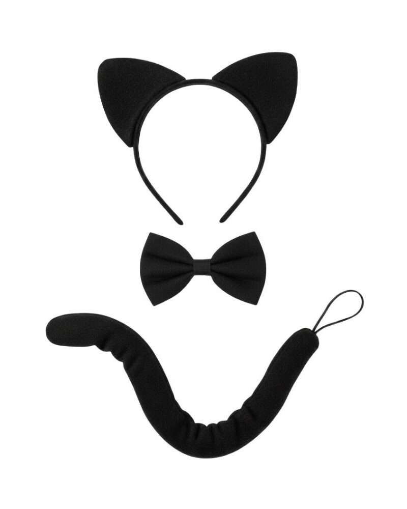 סט אביזרי חתול שחור לתחפושת - קלאסי, מתוק ונוח במיוחד