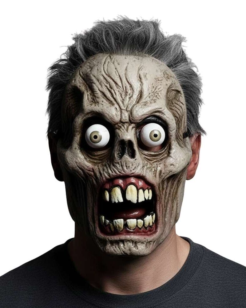 מסכת זומבי מפחיד עם עיניים מתגלגלות