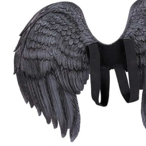 כנפיים מלאך זהב שחור PU