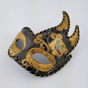 מסכת נשף חצי מצח מסכה נשף לגבר יוקרתית ומיוחדת