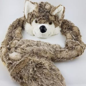 צעיף כובע שועל ארוך כובע ראש שועל