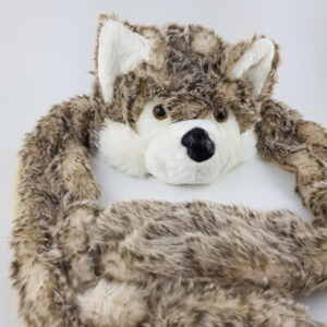 צעיף כובע שועל ארוך כובע ראש שועל