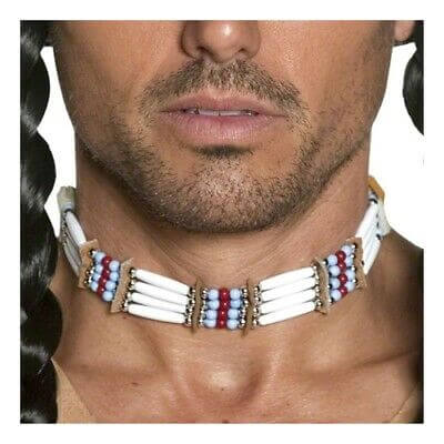 שרשרת צוקר לצוואר אינדיאני לגבר או לאישה מתאים לתחפושת אינדיאני