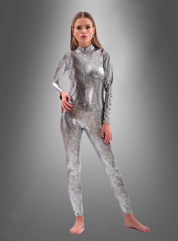 אוברול כסף שחור לאישה