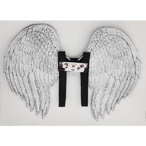 כנפיים מלאך כסף PU