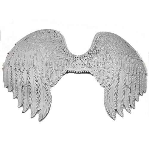 כנפיים מלאך כסף PU