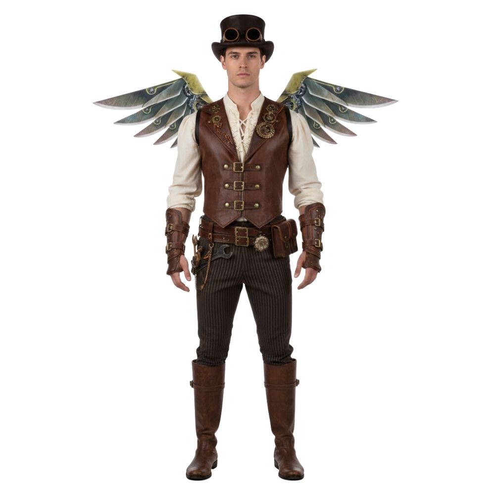 כנפיים נשר סטימפאנק מרהיבות עשויות מחומר איכותי וקל PVC