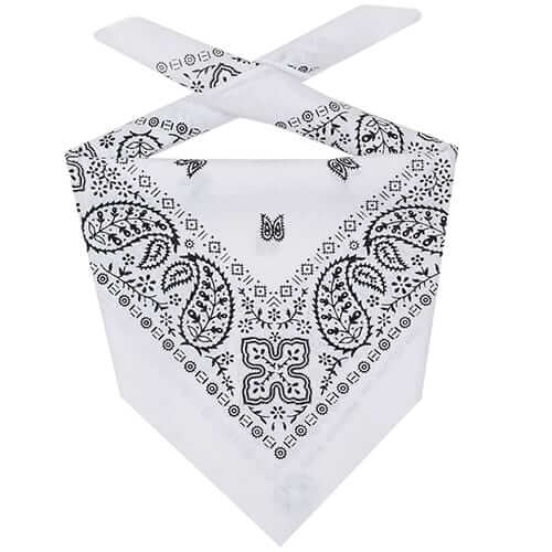 בנדנה לבנה מתאימה לתחפושת קאובוי