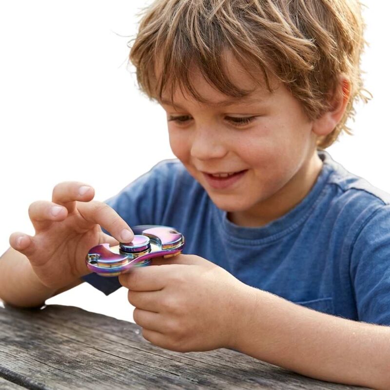 ספינר מתכת Fidget Spinner יוקרתי דגם כנפיים עם נרתיק לשמירה