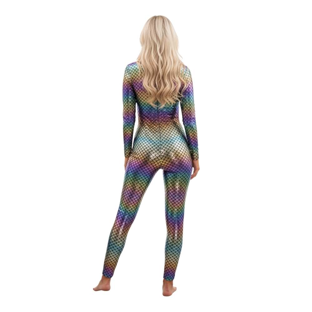 אוברול בת הים הולוגרפית לנשים 🧜‍♀️ – אוברול סקסי, זוהר ומחמיא