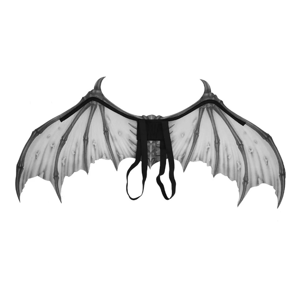 כנפיים עטלף לבן עשויות מחומר איכותי וקל PVC