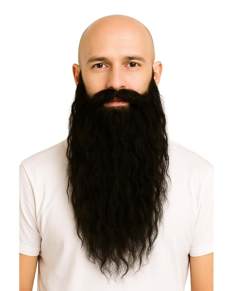 זקן שחור ארוך לתחפושת
