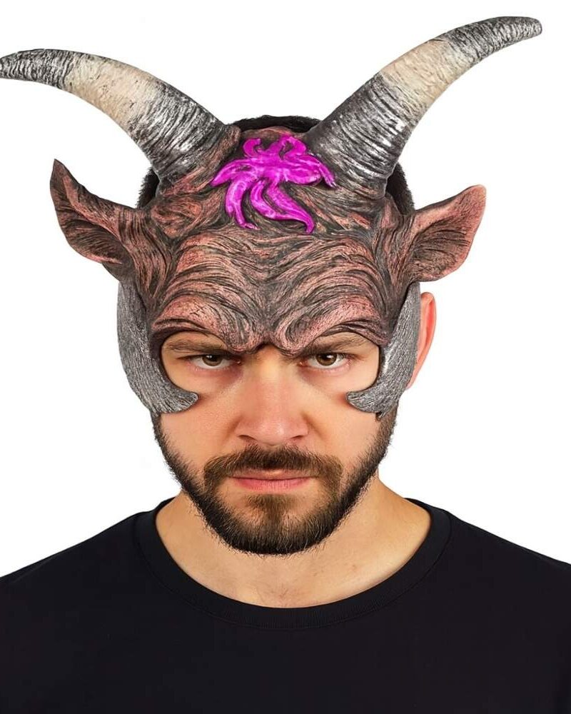 מסכת תיש שטני עם קרניים PU