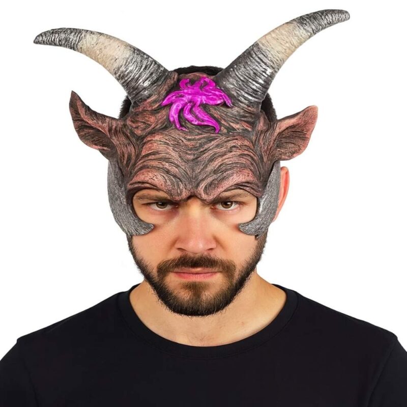 מסכת תיש שטני עם קרניים PU