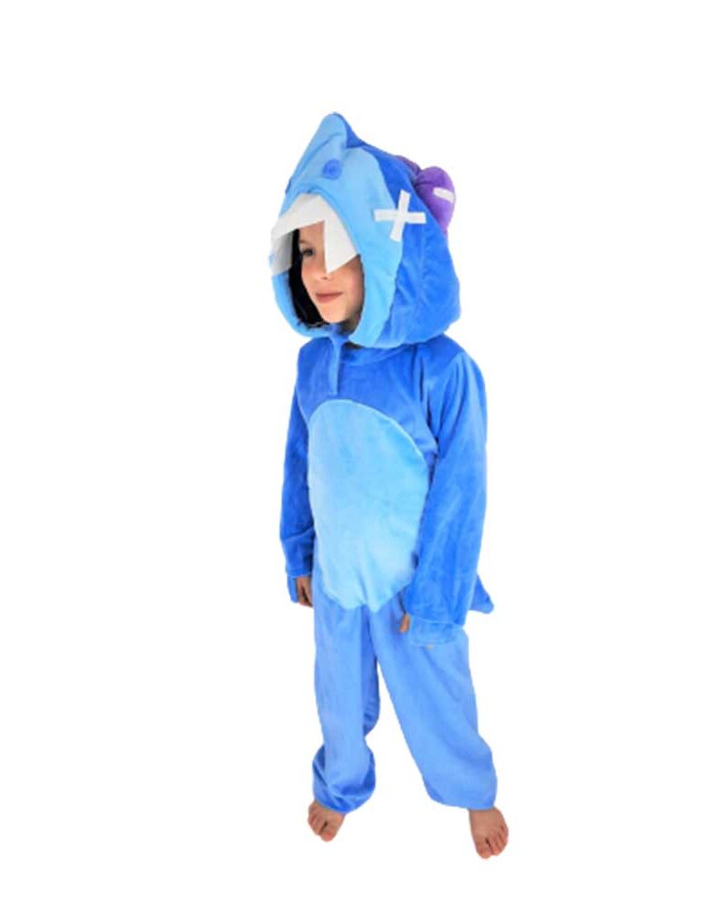 תחפושת ילד כריש 🦈 אוברול פליז איכותי 🌊 מידה M