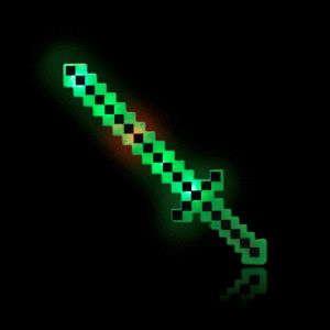 חרב פיקסלים עם אורות וצלילים