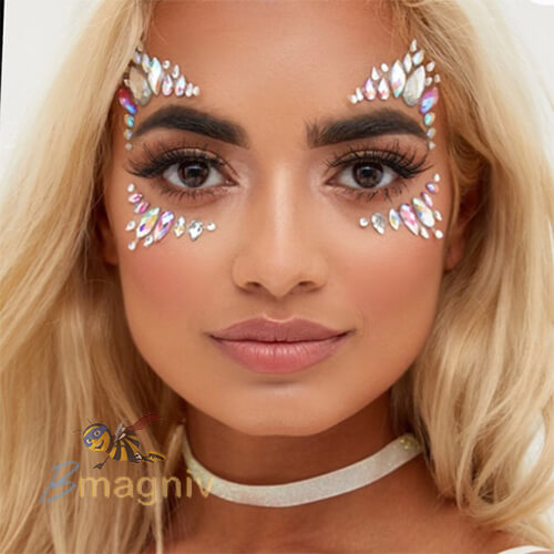 מדבקות אבנים לקישוט הפנים 4 דגמים לבחירה