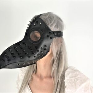 מסכת רופא המגפה השחורה מסכה סטימפאנק מיוחדת עם ניטים