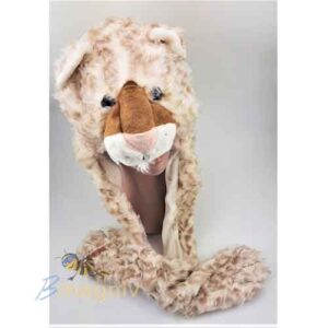 כובע חיות נמר צעיף עם ראש נמר בשילוב כפפות לידיים