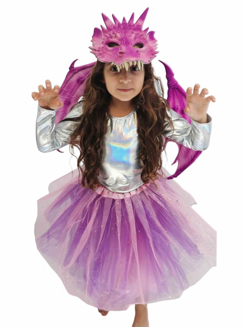 תחפושת דרקונית לילדות מעוצבת