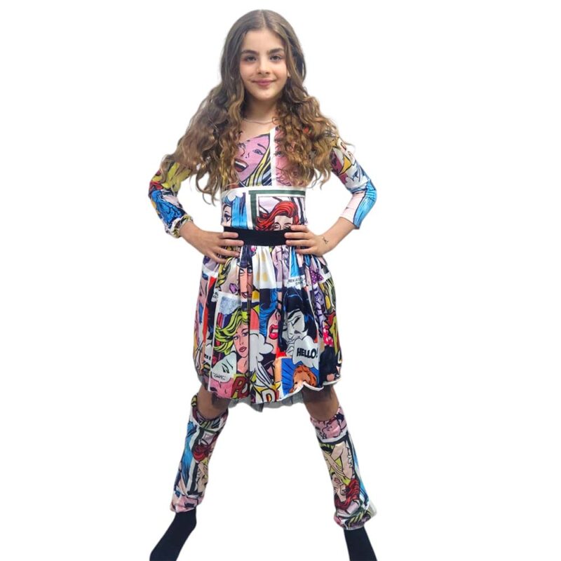 תחפושת קומיקס מעוצבת לילדות