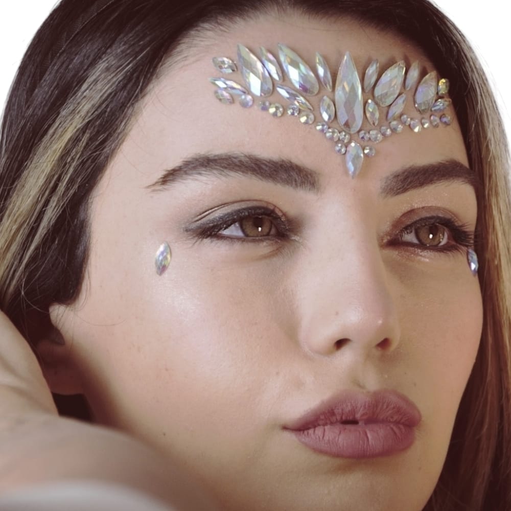 סט מדבקות אבנים לפנים