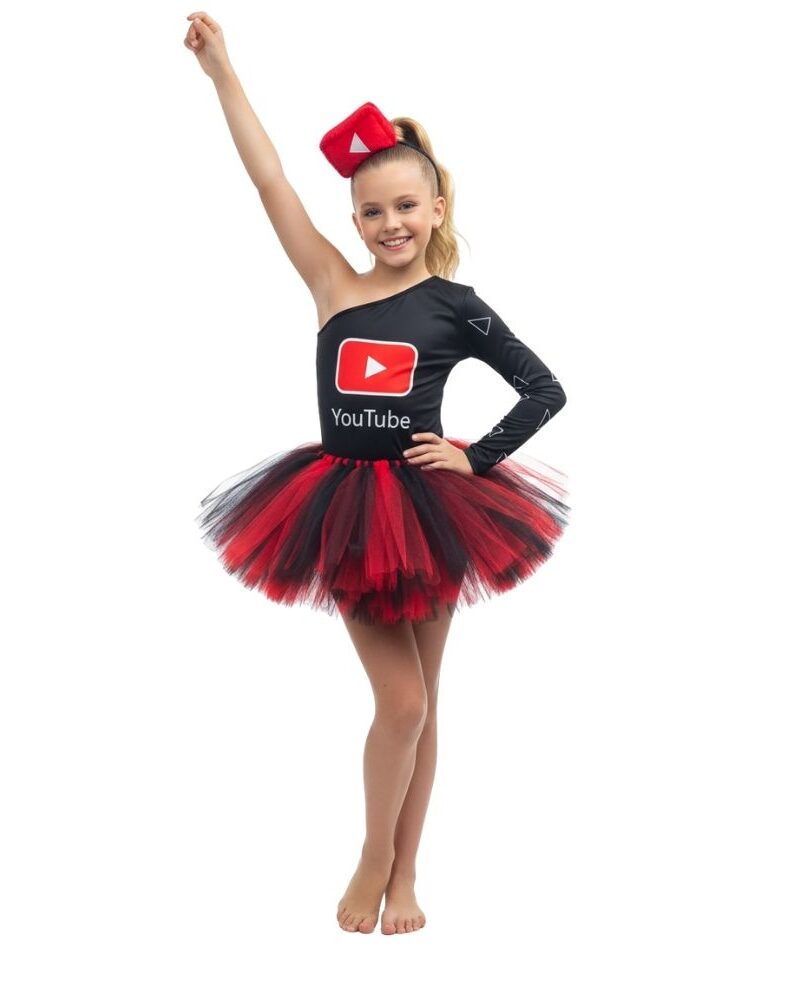 תחפושת יוטיוברית מעוצבת לילדות – דגם 2026 🎥❤️