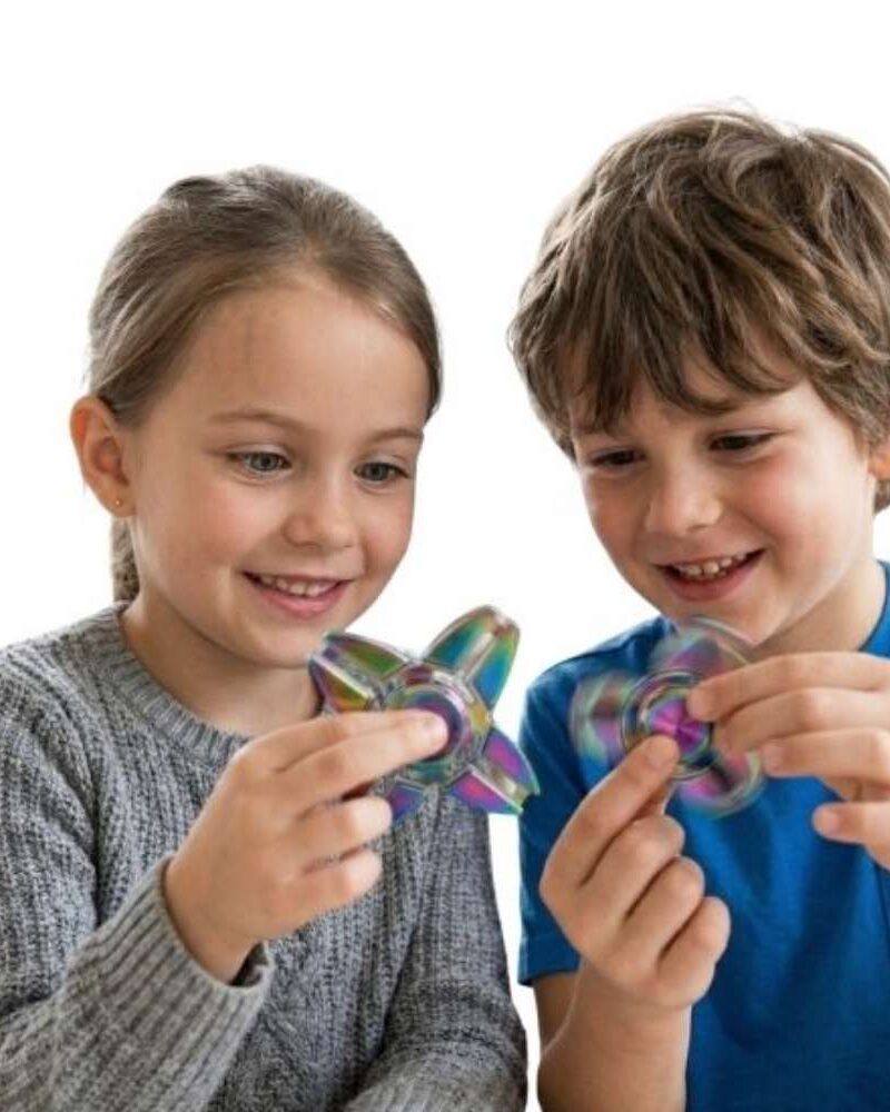 ספינר מתכת כוכב צבעוני לא שביר: צעצוע אנטי סטרס לילדים ולמבוגרים 🌀