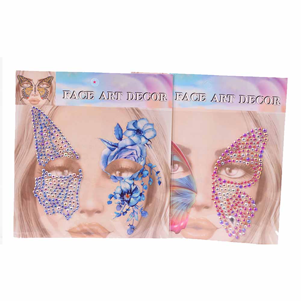 סט מדבקות פרפר אבנים לפנים