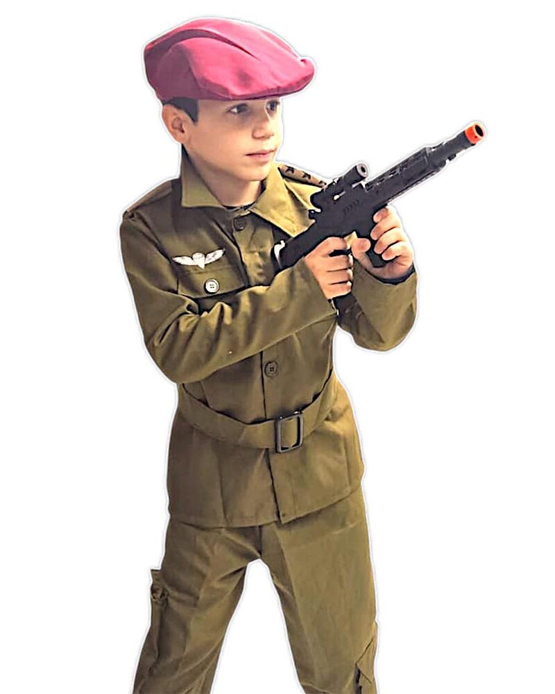 תחפושת חייל צנחנים ישראלי לילדים דרגת משנה לאלוף