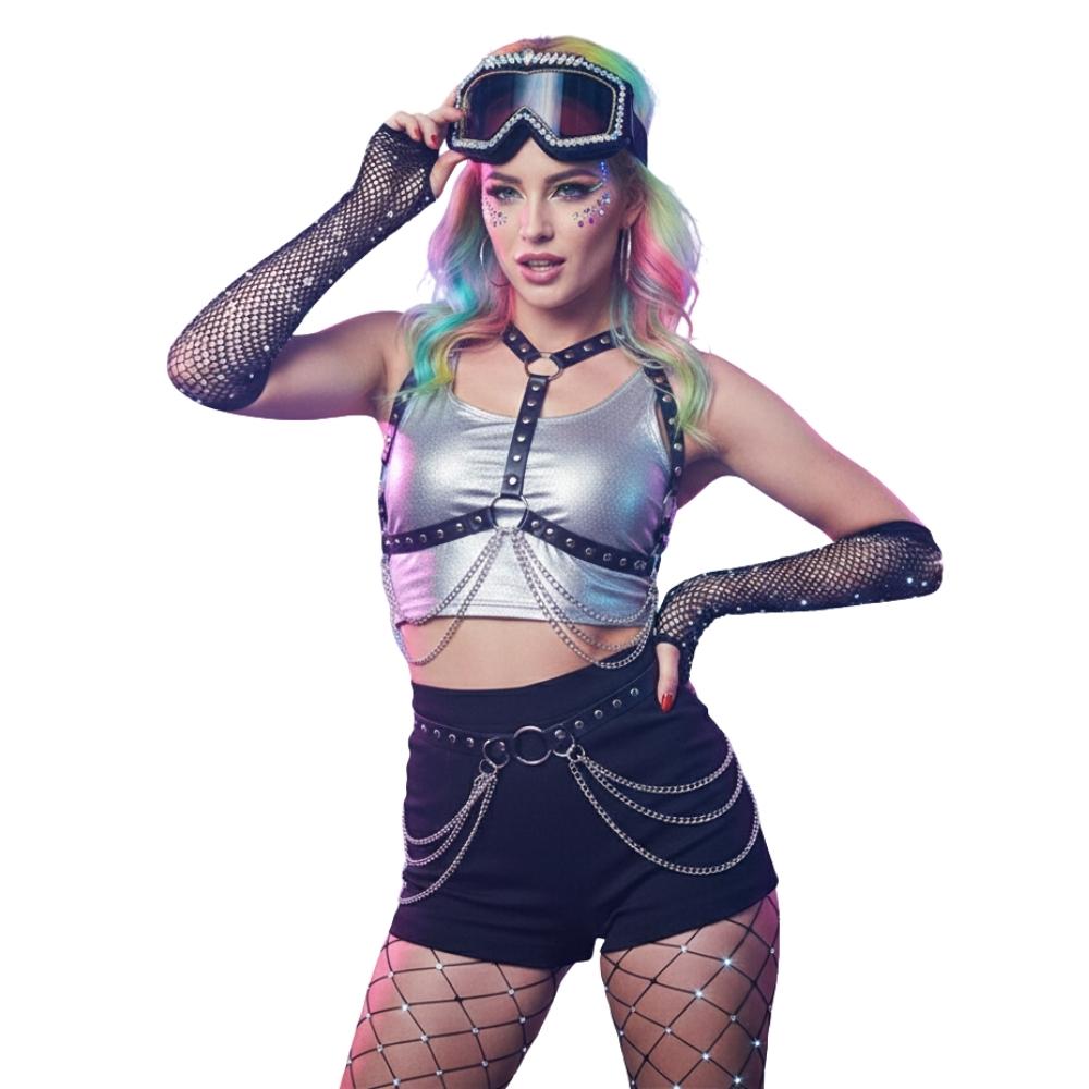 משקפי סקי מעוצבים עם אבני חן