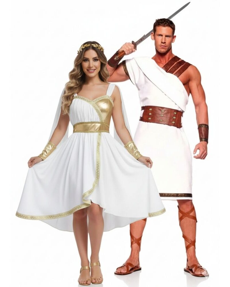תחפושת זוגית לוחם יווני ואלה קסומה