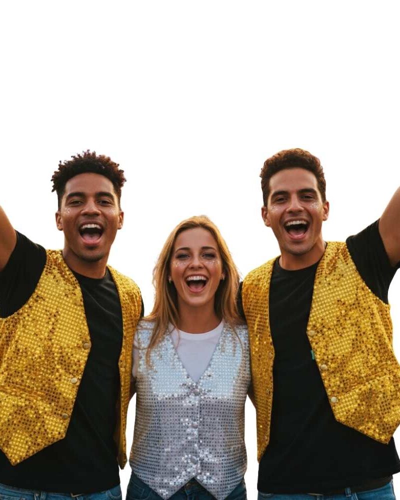 ✨ ווסט דיסקו פאייטים | זהב וכסף