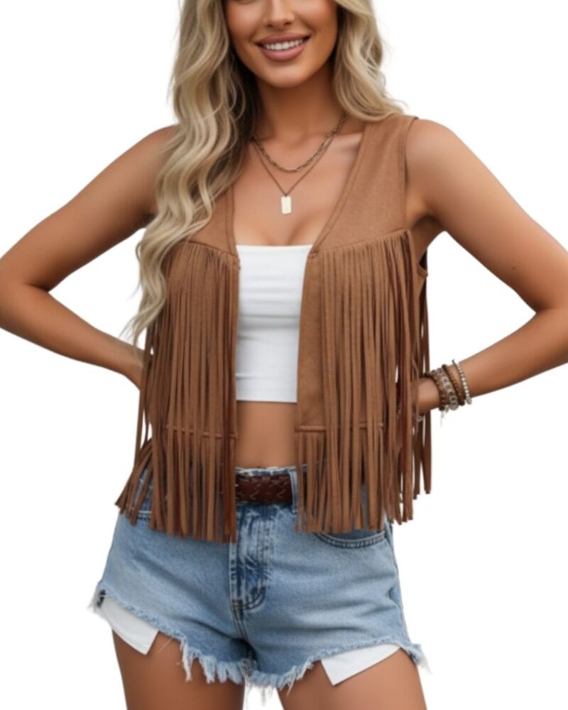 וסט פרנזים מעוצב קצר מבית