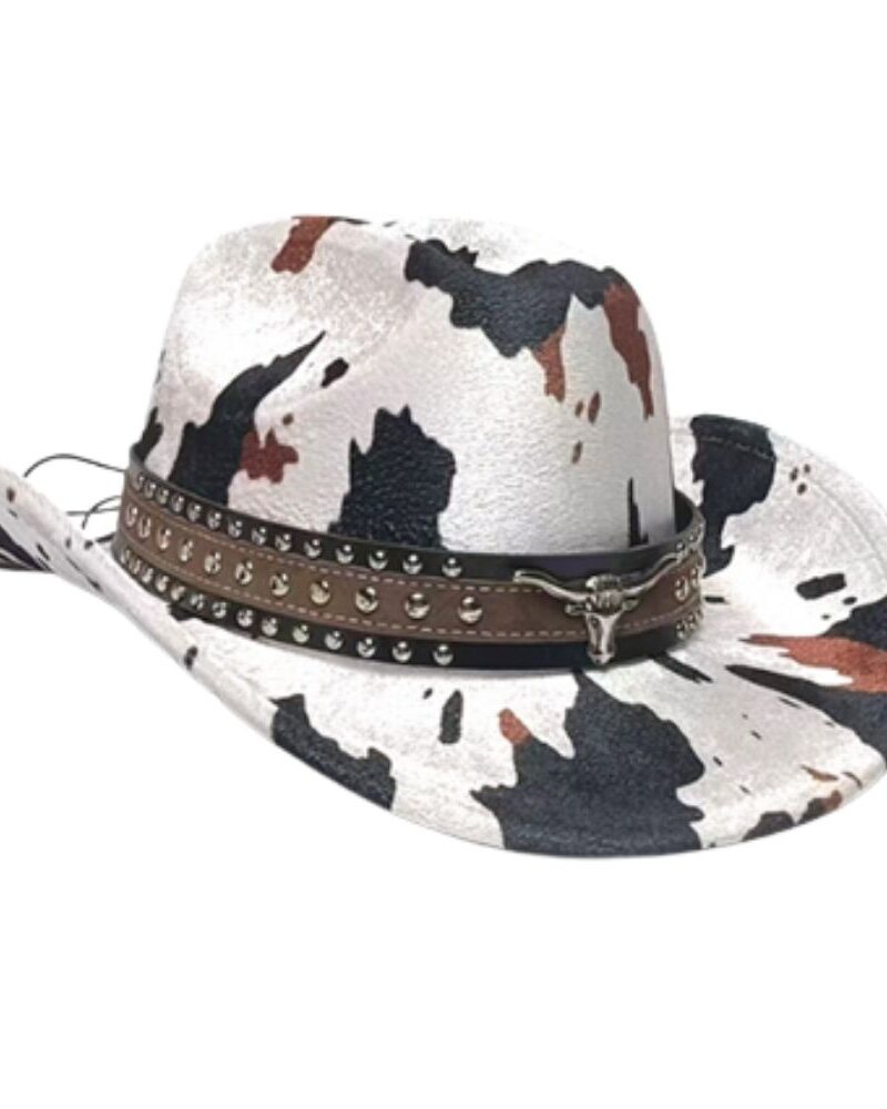 כובע קאובוי דמוי עור פרה