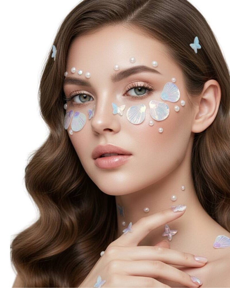 מדבקות תלת־ממד פרל שקופות פרימיום