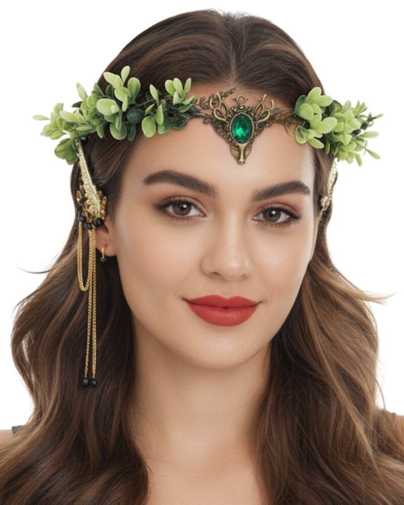 נזר קסום עלים ירוקים