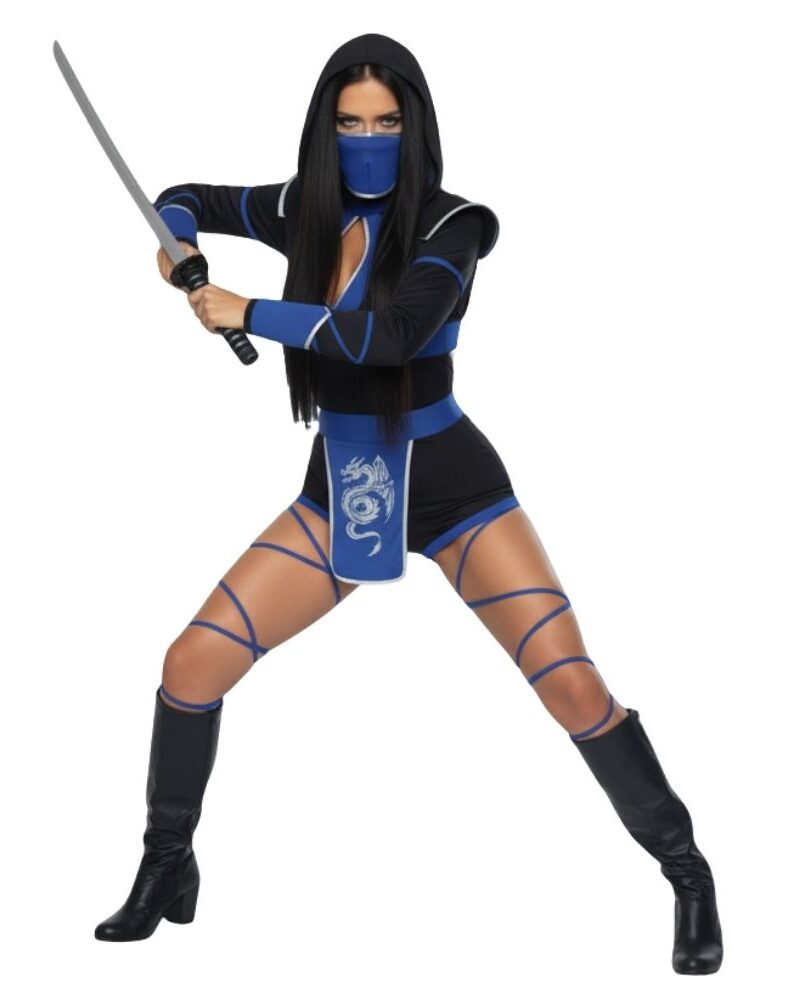 תחפושת נינג’ה דרקון כחולה